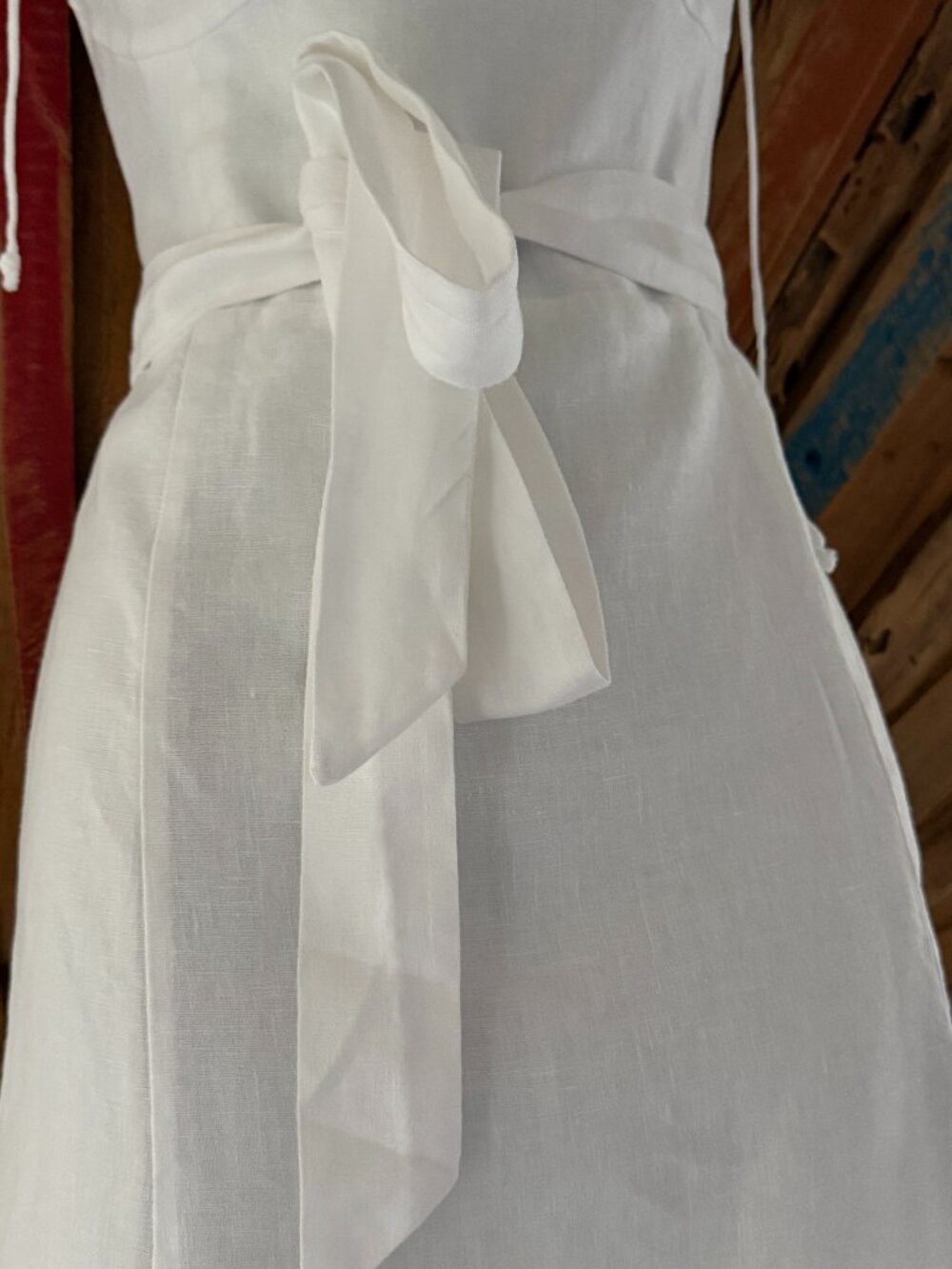 Reformation Kieryn Linen floral embroidery white midi dress Sz 12 - Picture 9 of 15